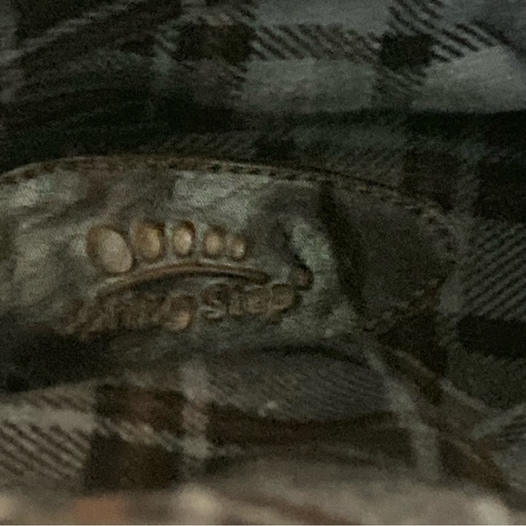 Spring Step tall boot tapestry dark brown rivets low heal pull on size 7 - 7.5 - Picture 14 of 14